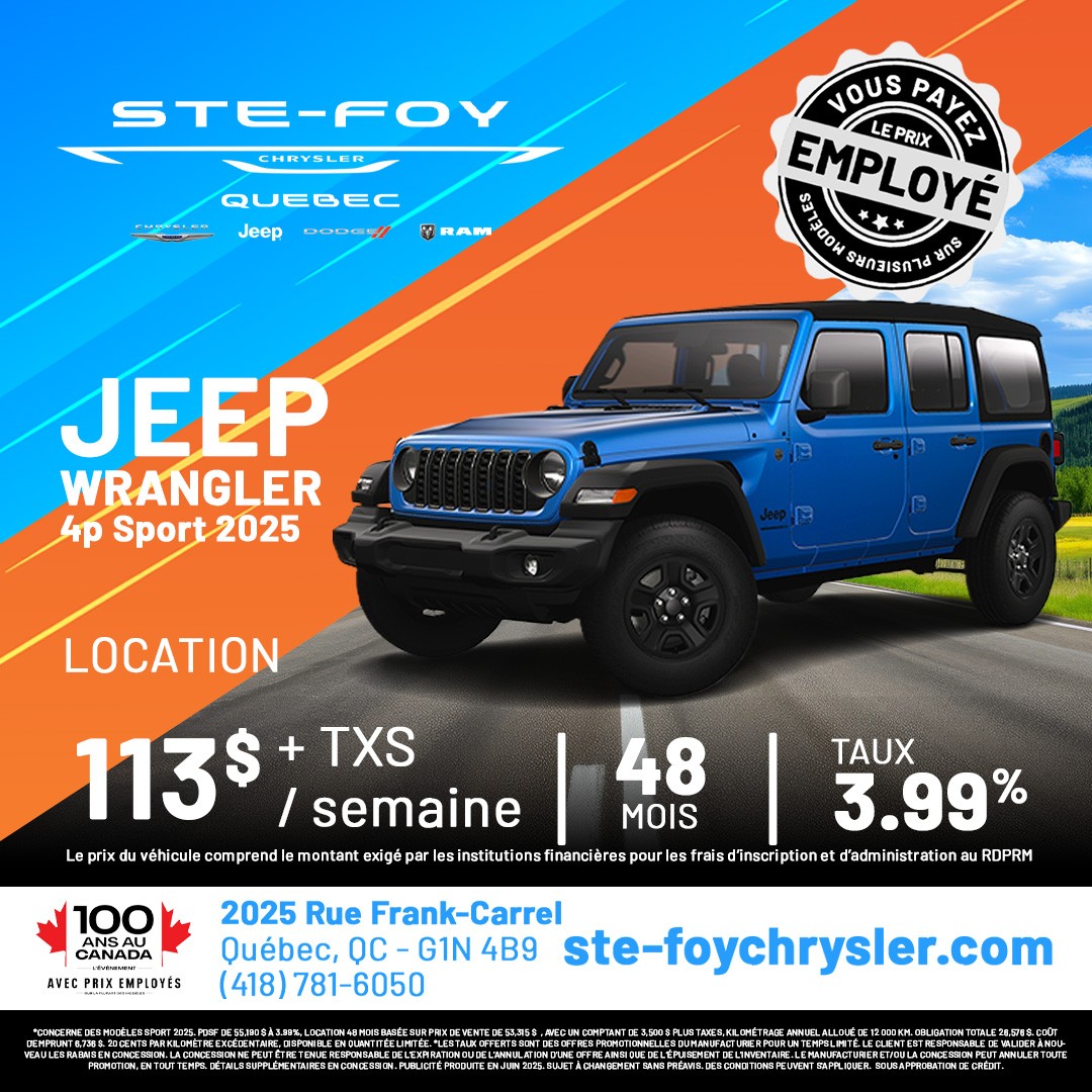 Jeep Wrangler 2025, 4 portes