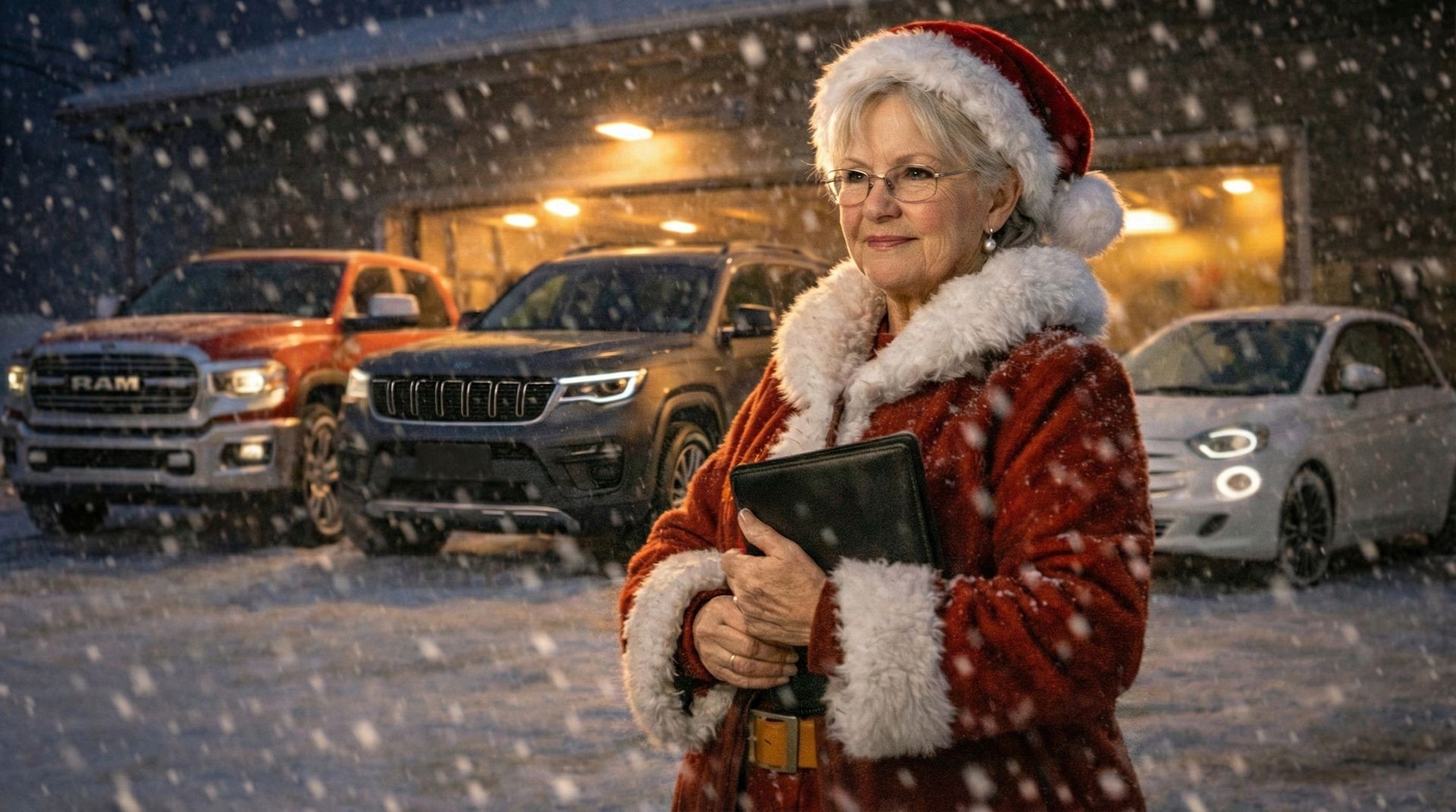 Quels véhicules Chrysler, Dodge, Jeep, RAM ou Fiat la Mère Noël conduit-elle ?