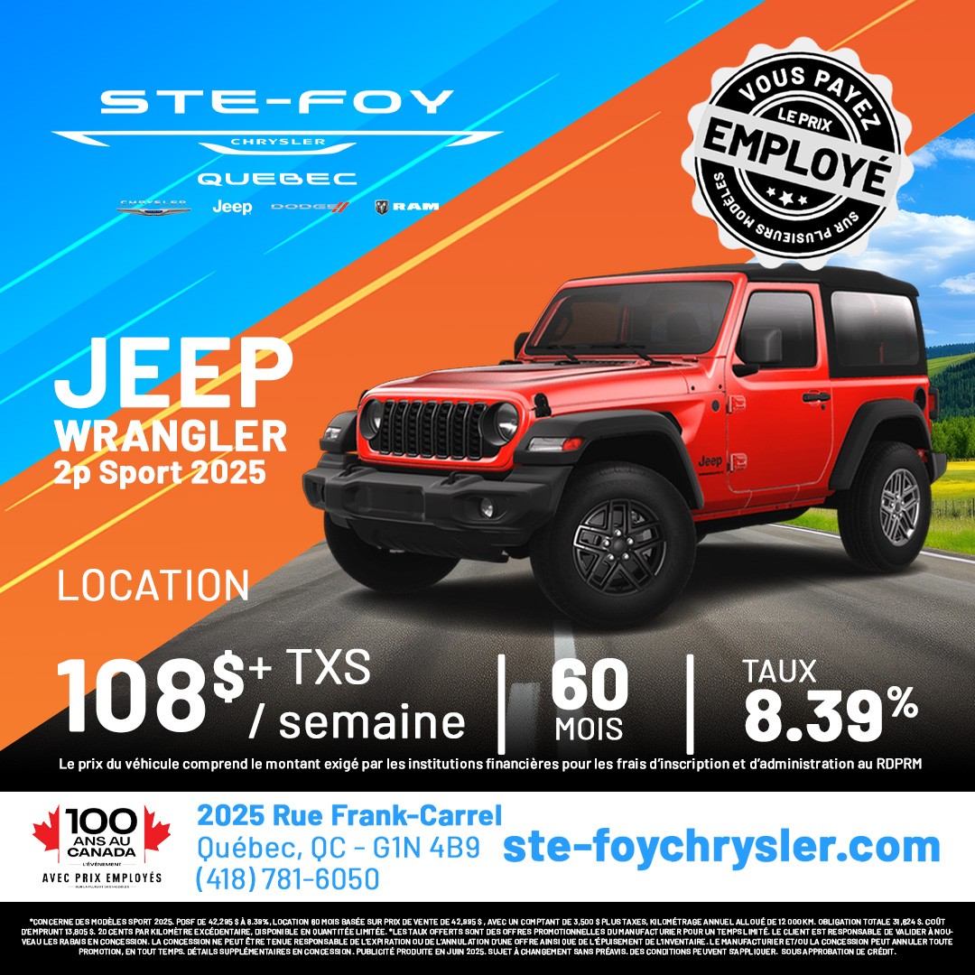 Jeep Wrangler 2025, 2 portes